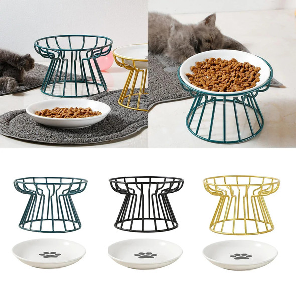 Water Feeding Drinking Dog Food Dogs Bowl Cat Elevated Raised Pet & Cats Supplies Ceramic Accessories Outdoor