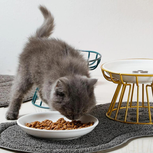 Accessories Pet Stand Durable Bowl Food Feeder Ceramic Water Dish Double Raised Cat Kitten Feeding Stainless Dog Steel