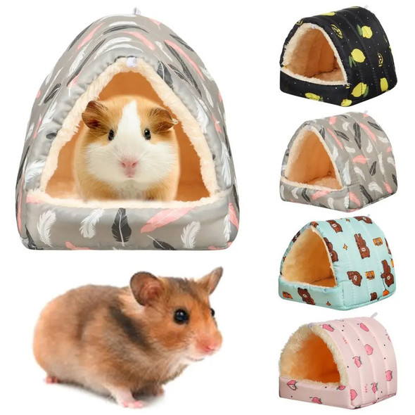 Colorful Comfortable Rabbit Squirrel Mini Cage Hamster House Small Animal Sleeping Bed Guinea Pig Nest Warm Mat