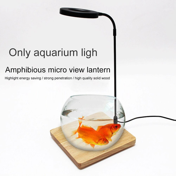 Aquarium Plant Fill Lamp 10W Miniature Landscape with Wood Board Fish Tank Succulent Potted LED Light Waterproof Heat Insulation