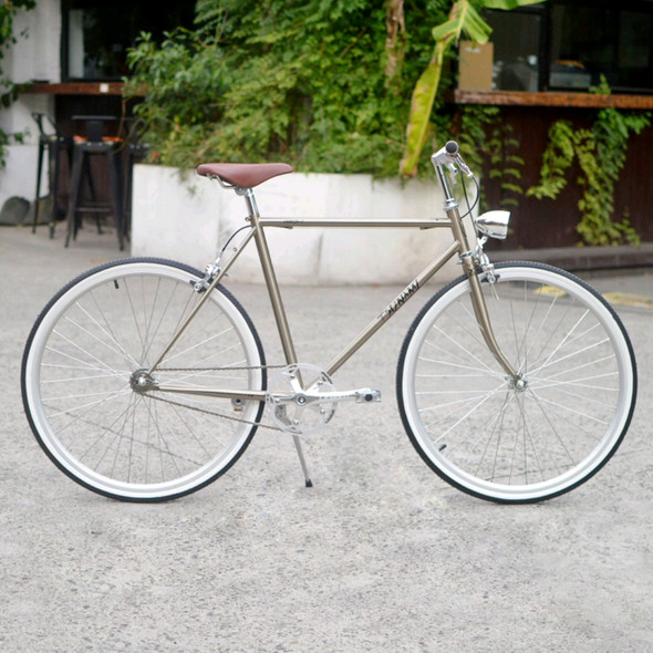 26 Inch Brushed Electroplating Men's Women's Single Speed Retro