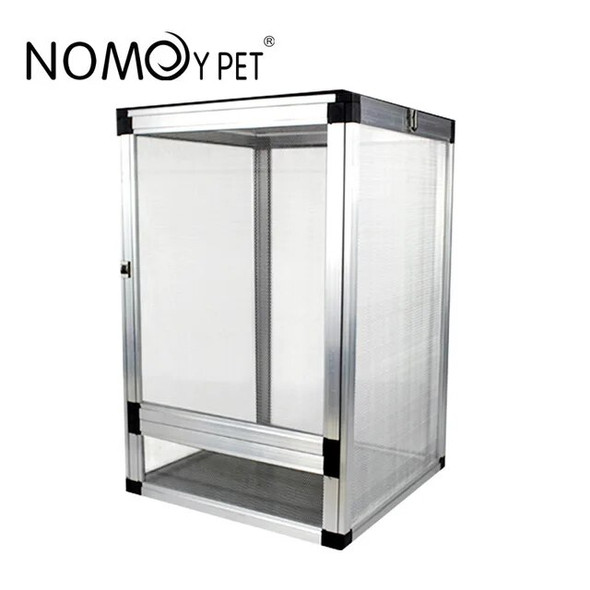 Reptile Terrarium Habitat Tank Aluminium Air Screen Cage Detachable Reptiles Cage with Cover Rainforest Habitat Lizard Chameleon