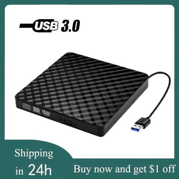 Portable high speed USB 3.0 External  CD/DVD ROM Optical Drive