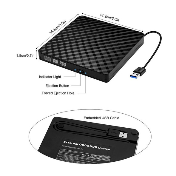 Portable high speed USB 3.0 External  CD/DVD ROM Optical Drive Portable high speed USB 3.0 External  CD/DVD ROM Optical Drive