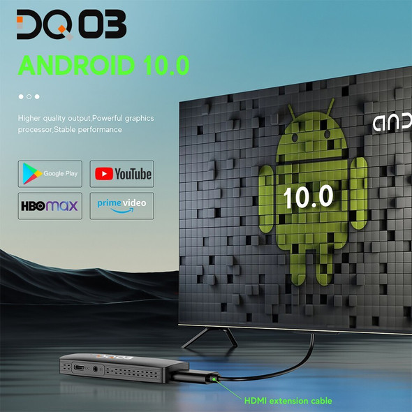 Dq03 Mini Tv Stick Android 10 Quad Core Arm Cortex A53 2gb 16gb