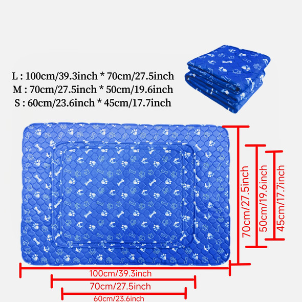 Dog Pee Pads, Washable Pet Cat Sleep Play Pad, Reusable Dogs Puppy Mat, Pet Training Pads for Dogs, Housebreak, Blue