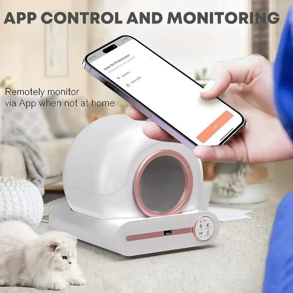 Cat Litter Box Automatic Self Cleaning Sandboxes for Automatic Cleaning Cats Litter & Housebreaking Smart Toilet for Cats