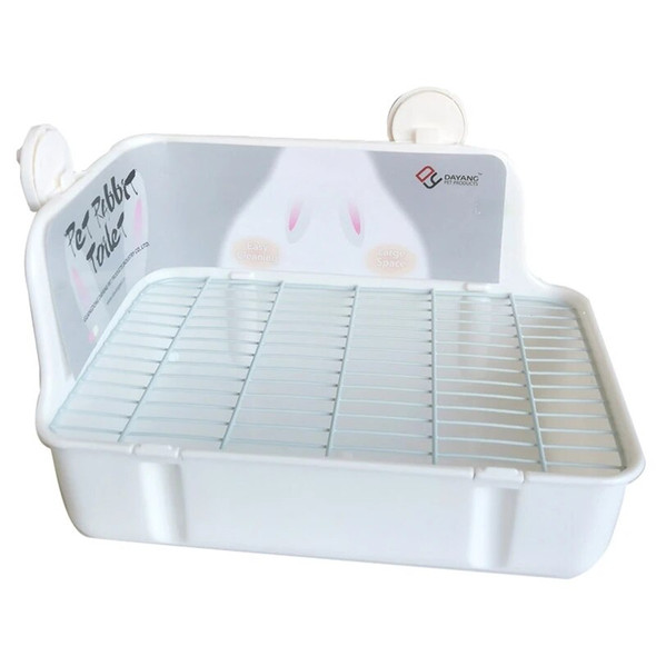Rabbit Litter Box Corner Litter Pan Bedding Box Toilet Potty Trainer for Bunny Hamster Critter Rodents