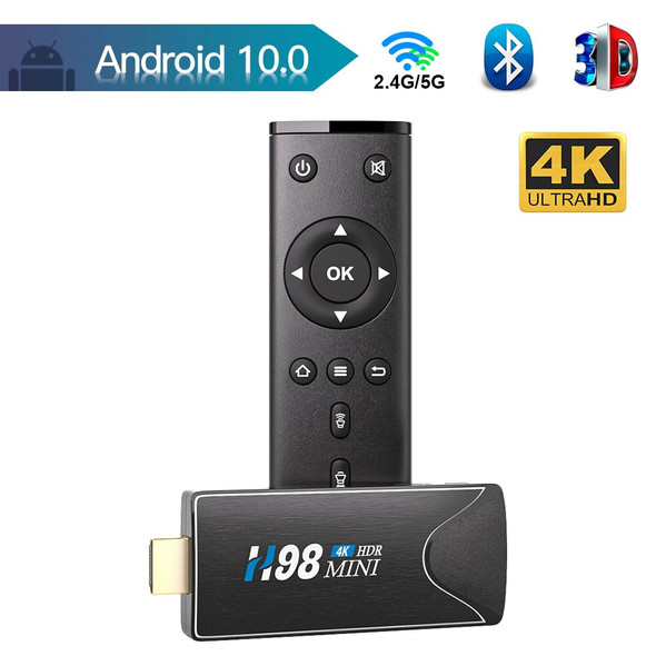 Mini TV Stick Android 10 4K HD 2G 16G Android TV Box 2.4G 5G Dual Wifi