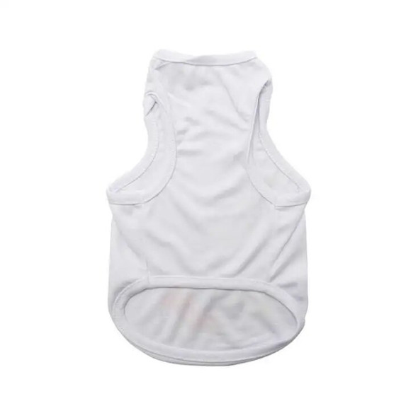 DIY Dogs T Shirt Apparel Sublimation Blank Pets 3 Sizes Sleeveless Dog Puppy Vest Clothes Supplies Polyester Fiber SN142