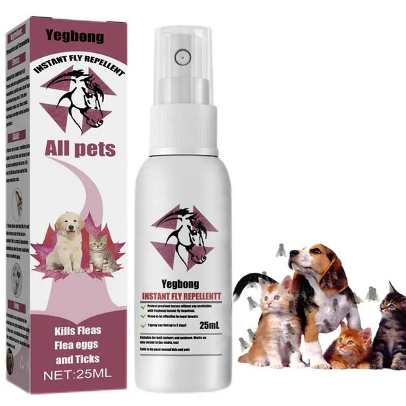 Pet Skin Spray Fleas Tick Mosquitoes Spray Fleas Treatments Pet Fur Spray Fleas Control Itch Relief Spray Pet Soothing Grooming