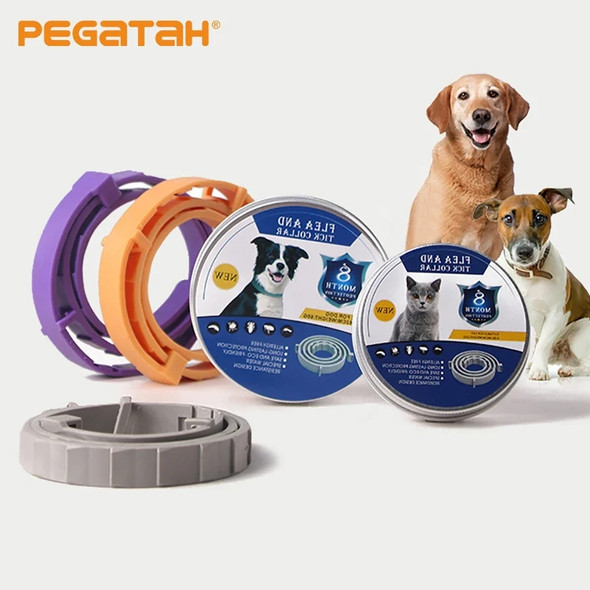 Dog Anti Flea And Tick Collar Adjustable Pet Collar Flea & Tick Prevention Pest Control Protect Rubber Killer Cat Accessories