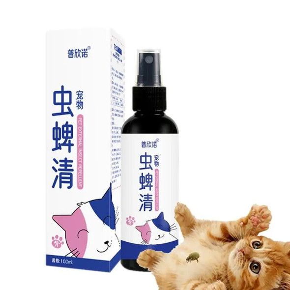 100ml Insect and tick repellent spray No-toxic Outdoor Fleas And Tick Control Pet Fleas Repellents Spray For Cats and Dogs
