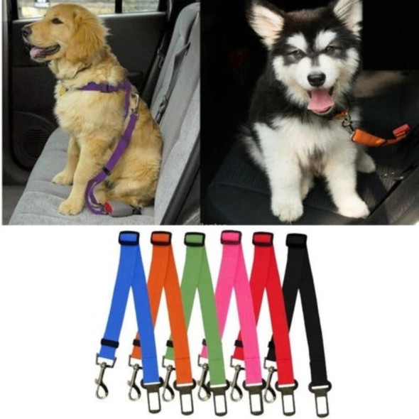 Portable Adjustable Dog Pet Car Safety Seat Belt Harness Restraint Lead Travel Leash Kitten Puppy Collar Retractable Tow Rope