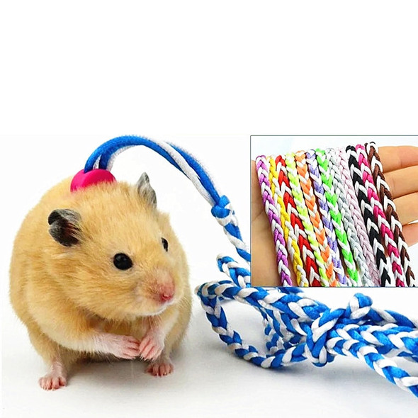 1.4M Pet Leash Hamster Rabbit Rope Lead Collar Adjustable Harness Rope Handmade Weaved Rat Mouse Hamster Pet Leash