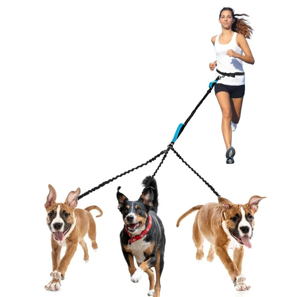 Dog Leash Hands-free Leash Suitable for Pets Running and Walking Dog Harness Collar Jogging Leash Adjustable Multi-Dog Leash Use