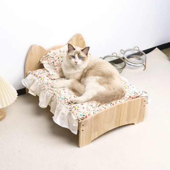 Cat Wooden Beds Pet Cat Furniture 54x42x30cm