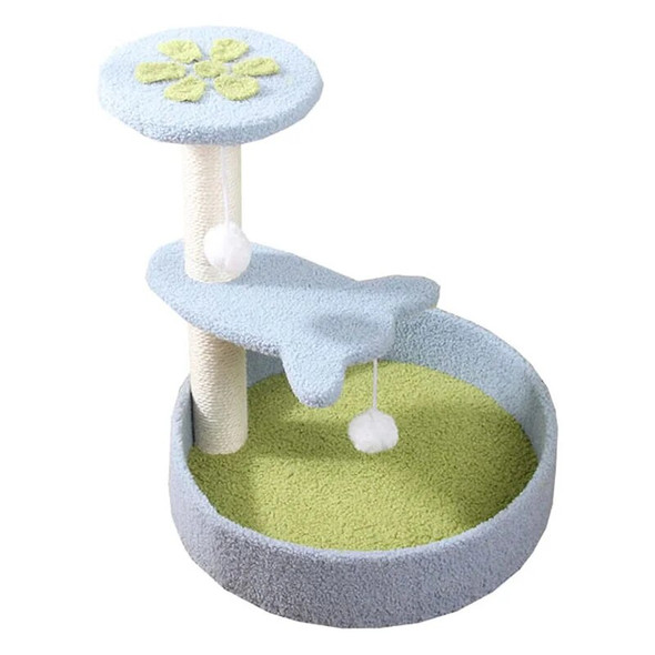 Cat Tree Cat Tower Play House Condo Furniture Cat Activity Platform Furniture with Hanging Ball and Plush Toys for Kitten