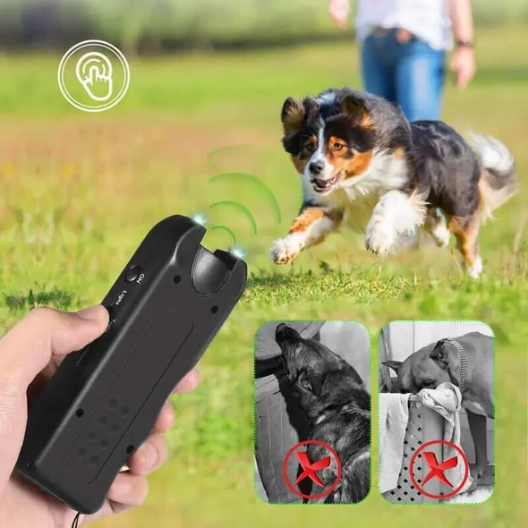 Ultrasonic Dog Repeller Handheld Barking Stop Luminous Ultrasonic Driver Sonic Dog Bark Deterrent Device Anti Bark Dog Silen