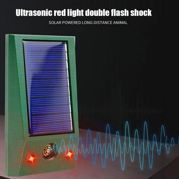 Solar Ultrasonic Garden Repellers Multifunctional Ultrasonic Bird Scarers IP66 Waterproof for Deterrent Rat Dog Fox Pest