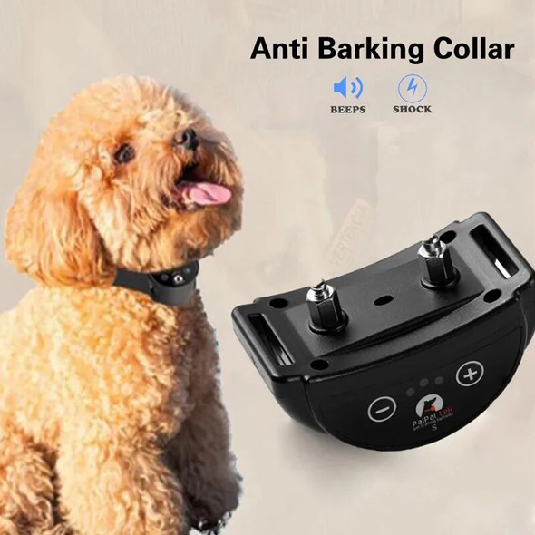 Pet Dog Rechargeable Anti Bark Collar Control Train Waterproof Stop Barking for Small Dog Waterproof Ultrasonic Training Collars