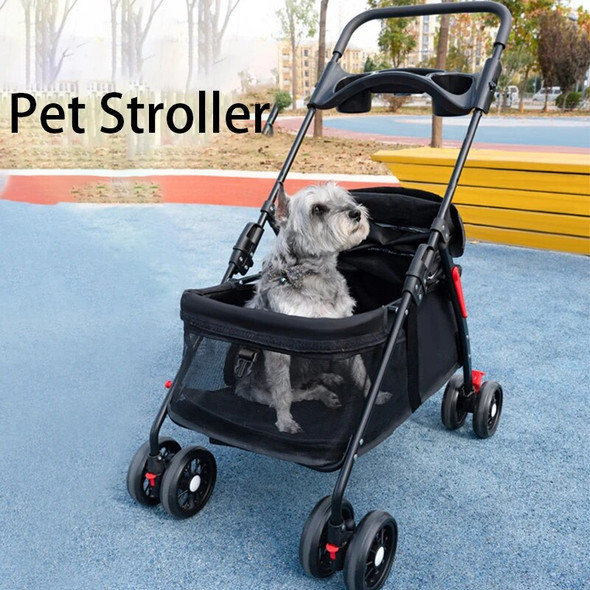 Foldable Portable Pet Stroller for Travel, Dog Carrier, 4 Wheels, Luxury, Wholesale