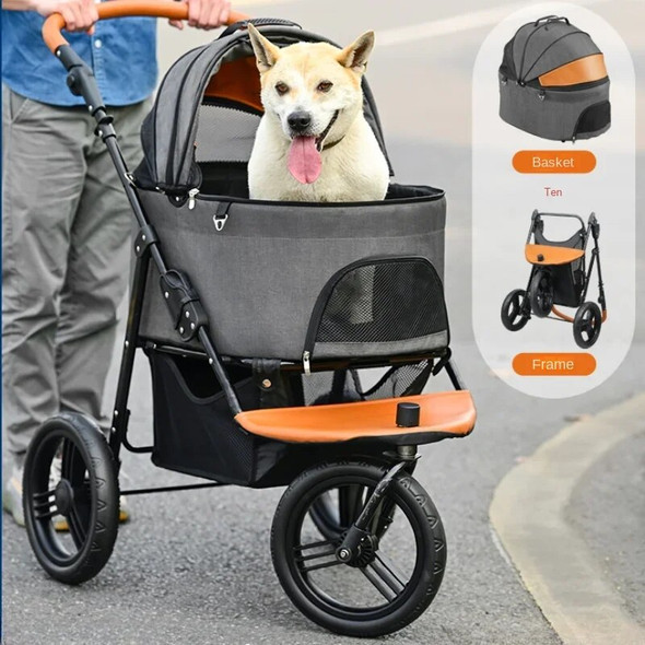 Outside Portable Carrier for Dogs Separation Design Dog Transport Bag Convenient Folding Dog Cage Silent Pulley Dog Seat