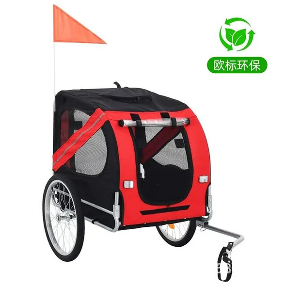 Large Pets Stroller Bicycle Trailer Cat And Dog Garden Cart Fold Outdoors Ride Travel Trailer Dogs Accessories Pet Items