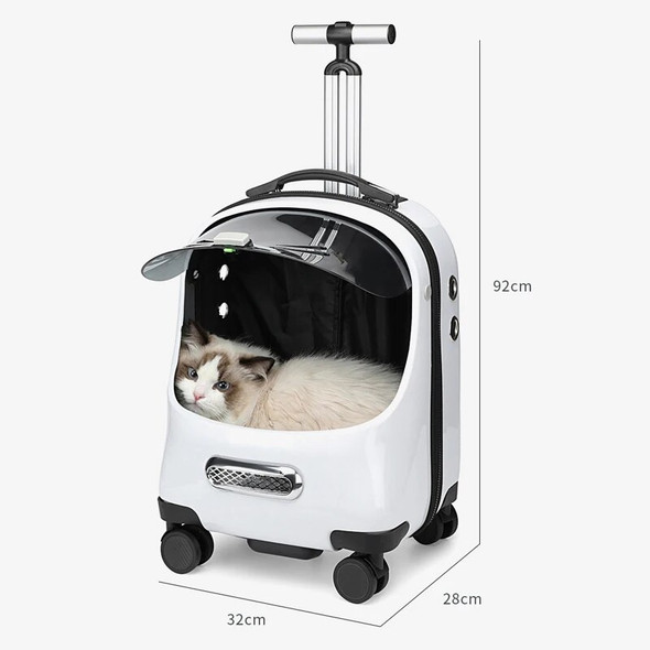 Portable Pet Troller Backpack Space Capsule Trolley Case For Cat Dog Outdoor Pet Carrier Backpack Puppy Breathable Pet Travel