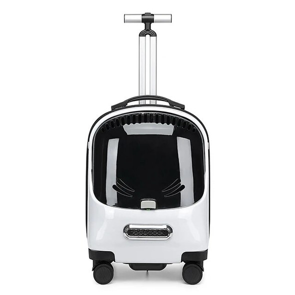 Portable Pet Troller Backpack Space Capsule Trolley Case For Cat Dog Outdoor Pet Carrier Backpack Puppy Breathable Pet Travel