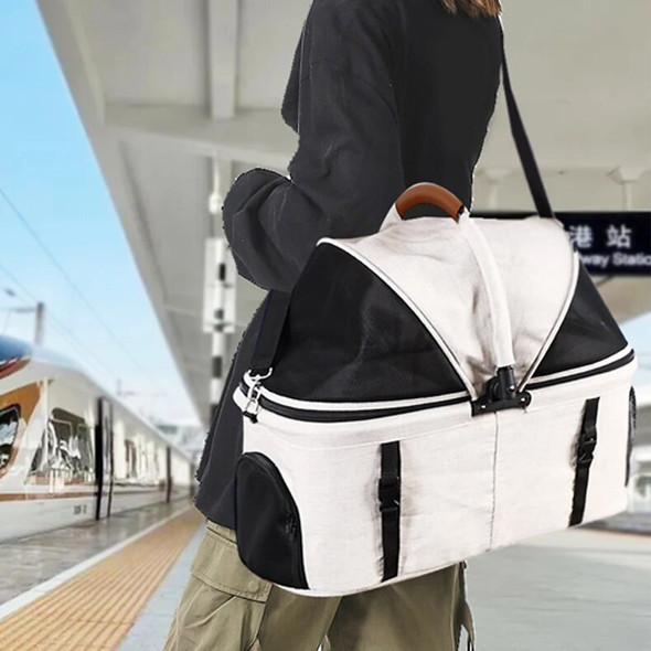 Double Dog Carry Bags Pet Carrier Backpack with Wheels Small Cats and Dogs Rolling Cat Travel Carrier Dog Stroller