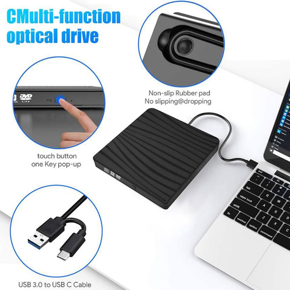 USB 3.0 Type C Portable DVD CD+/ RW External Burner Optical Drive ROM USB 3.0 Type C Portable DVD CD+/ RW External Burner Optical Drive ROM