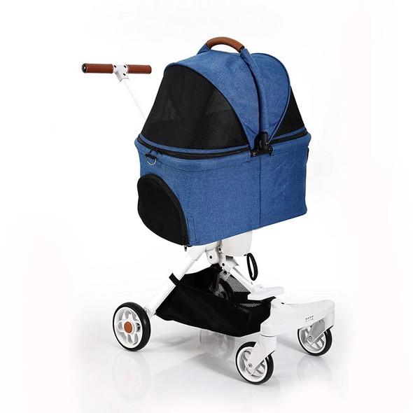 Folding Portable Pet Hand Trolley 3 Wheels Pet Strollers Outdoor Travel Carrier Cat /Dog Pet Cart Strollers