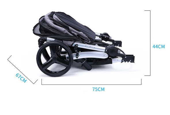 Portable Wholesale Foldable Shock Absorber 4 Wheels Pet Travel Outdoors Dog Carrier And Stroller Detachable Trolley For Dogs