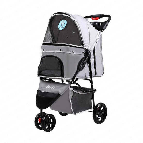 Pet Stroller Lightweight Folding Pet Stroller Dog Out of The Wagon Three Wheels Pet Carrier Large Space Dog Car Carrier