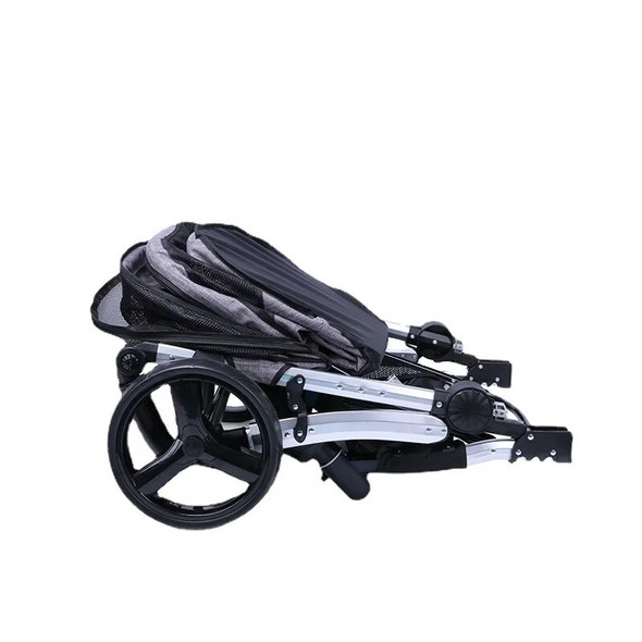 Foldable Pet Stroller Large Four-wheeled Pet Stroller For Large Medium And Small Dogs Samo Golden Retriever Outing Dog Stroller