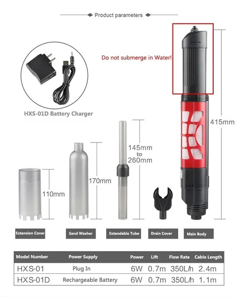 Vacuum for Water Tank Cleaner Filter Cleaning Tool Aquarium Fish Sand Siphon Gravel Electric Automatic Washer Vacuum for Water Tank Cleaner Filter Cleaning Tool Aquarium Fish Sand Siphon Gravel Electric Automatic Washer