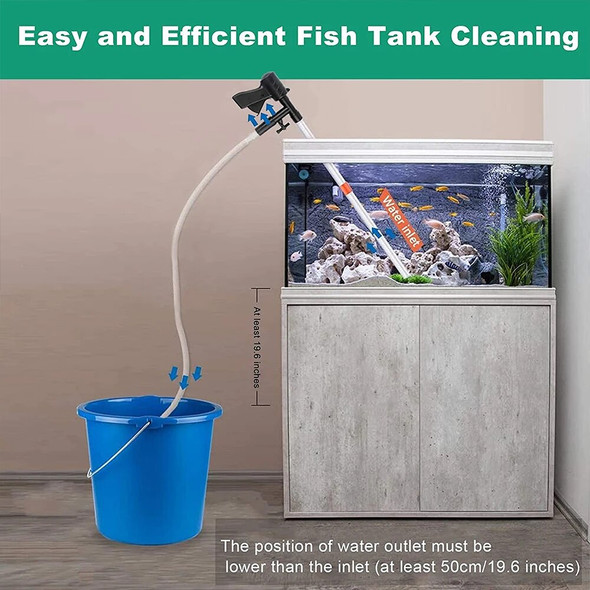 Aquarium Fish Tank Water Change Pump Aquarium Cleaning Tool Water Changer Gravel Cleaner Siphon Filter Pump Manual