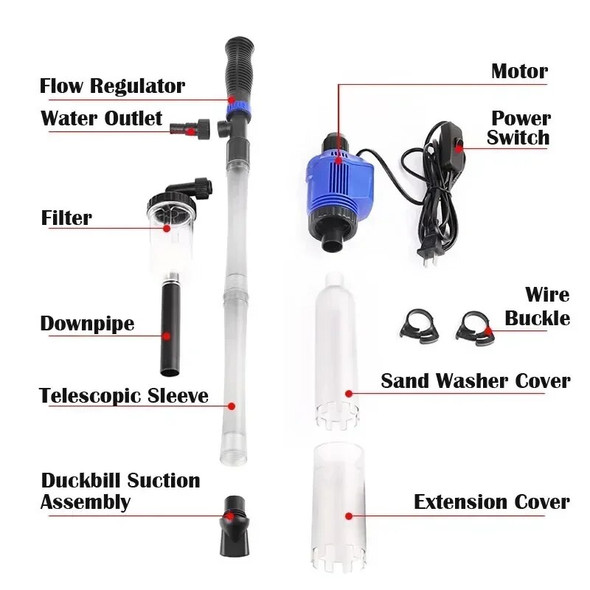 Suction Tank Washer Cleaner Changer Sand 3 Operated Vacuum Gravel Water Syphon 1 Electric Filter In Aquarium Fish Siphon