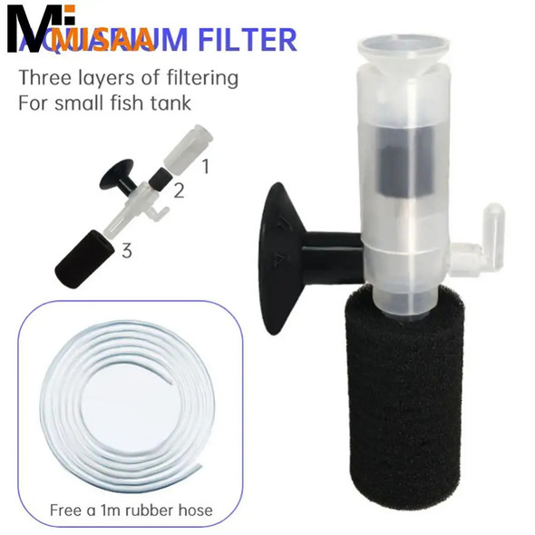 Internal Purifier Creative Biochemical Sponge Small Fish Tank Mini Silent Aquarium Supplies Sponge Filter Pumps Household