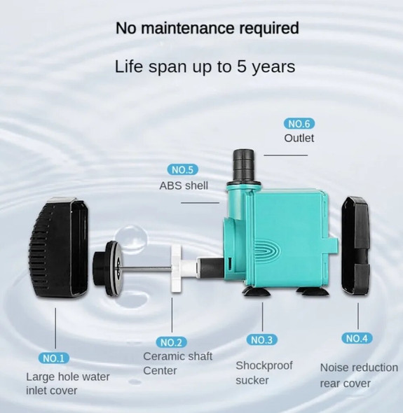 Ultra Quiet 3-50W Submersible Aquarium Water Pumps Filter Fish Pond Tank Aquarium Small Water Side Suction Pump Tank Fountain Ultra Quiet 3-50W Submersible Aquarium Water Pumps Filter Fish Pond Tank Aquarium Small Water Side Suction Pump Tank Fountain