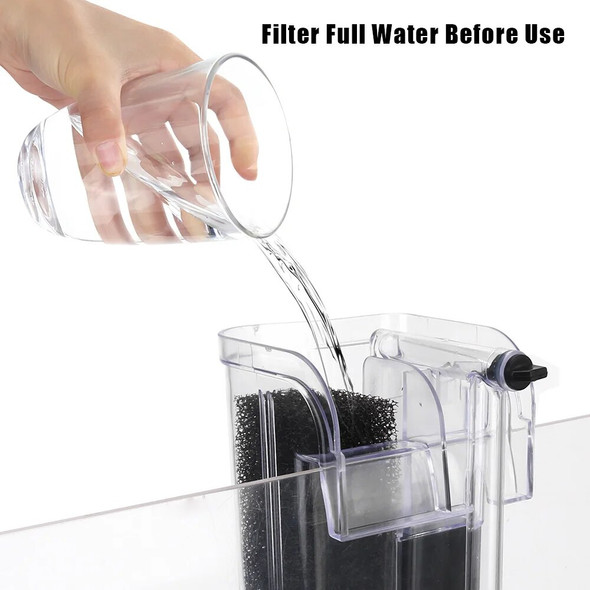 Water Pumps External Hang Up Filter for Aquarium Fish Tank Filter Oxygen Submersible Water Purifier Mini Aquarium Filter