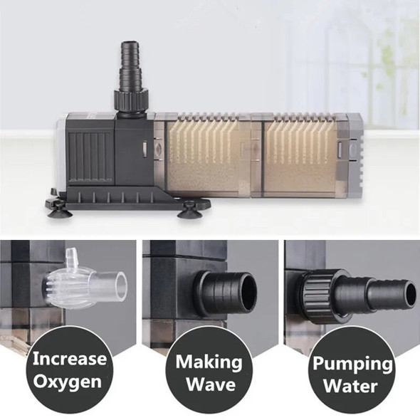 Sunsun Internal Aquarium Filter Pump 4 In 1 Fish Tank Submersible Filter Pump Air Compressor Oxygen Increase Air Pumps 220V