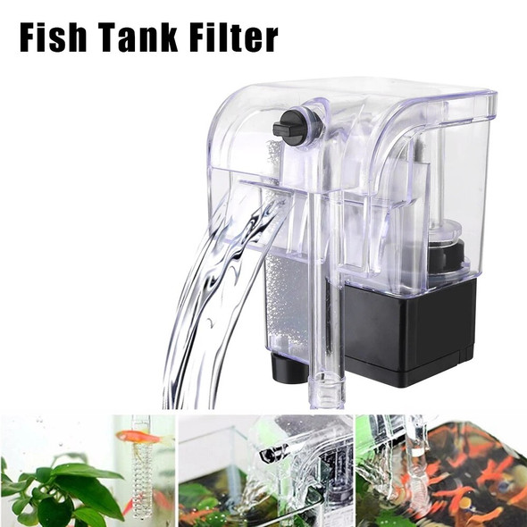 For Aquarium Fish Tank Filter Oxygen Submersible Water Purifier Mini Aquarium Filter External Hang Up Filter Water Pumps