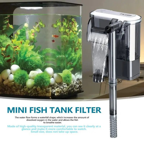 Aquarium Internal Filter Small Aquarium Filter Pump With Adjustable Flow Small Aquarium Filter Quiet Aquarium Pumps & Filters