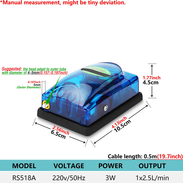 220V Aquarium Bio Sponge Built-in Filter Kit Fish Tank Air Pumps Tube Check Valves for Betta Fry Shrimp Fish Tank Pond - XY