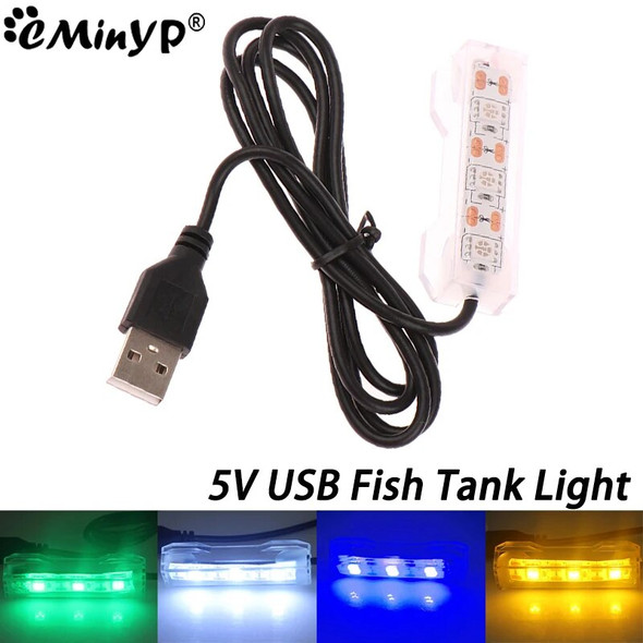 0.6W 5V Fish Tank Light for Small Aquarium Plants Lights USB LED Desktop Lamp Aquarium Landscape Decorative Lamps Accessories