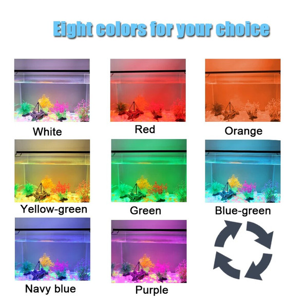 24/7 Aquarium Full Spectrum Lighting LED Light Fish Tank Decoration Plant Growth Dimmer Lamp 100V-240V IP68 Waterproof 75-90cm