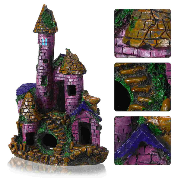 Aquarium Resin Castle Decorative Ornaments 1pcs Decorations Large Tall And Fish Tank