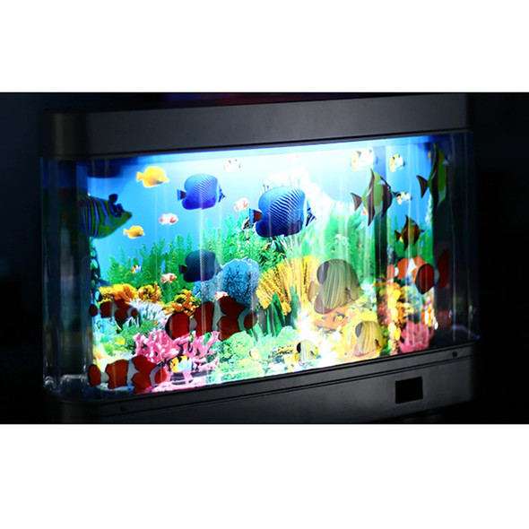 Ornamental Fish Simulation Lamp Imitation Aquarium Lamp LED Seascape Lamp Desktop Home Night Decoration Small Table Lamp Gift
